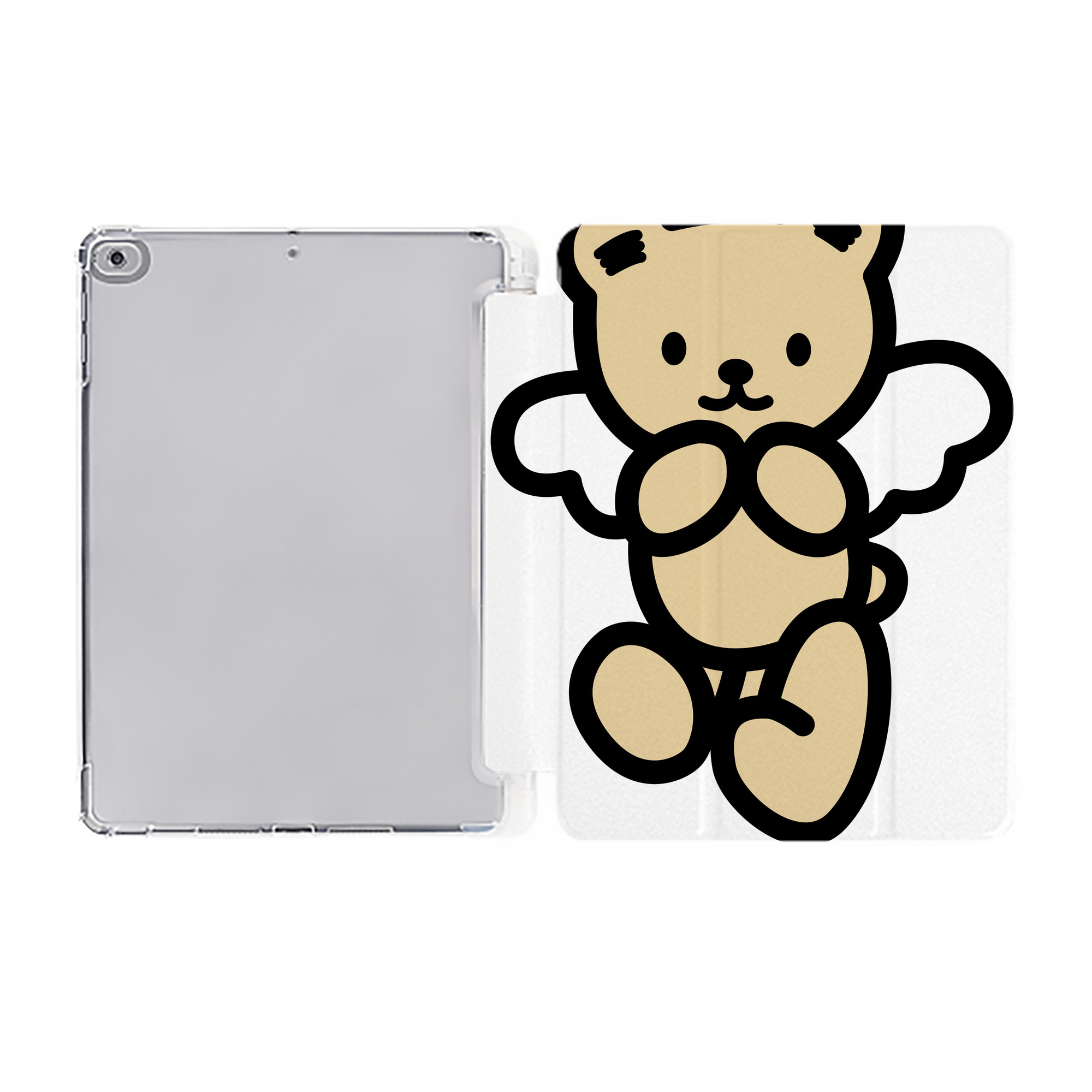（画像用） Hello Kitty ハローキティ IPad ケース ペン収納付き 三つ折りスタンド PUレザー×シリコン 対応機種9.5/10.5/10.9インチ